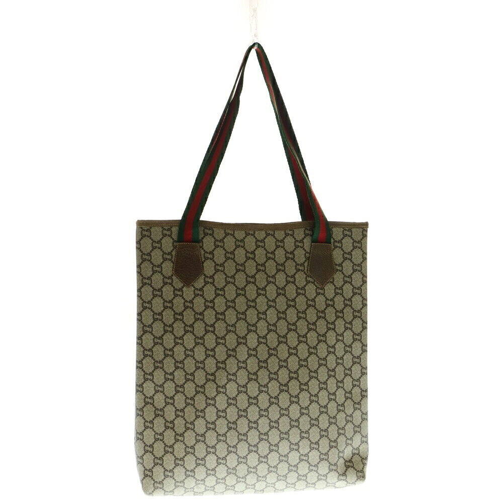 Gucci BAG PLUS beige TOTE line GG Sherry